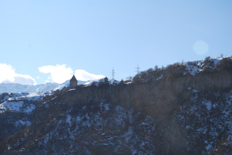 A monastery at the cliff side fortress