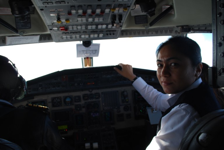 I greeted Capt Rana, the pilot of Yeti Air, thanking her for taking me to this breathtaking trip over the Himalayas.